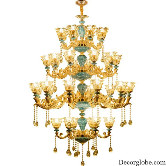 Big Duplex Crystal Chandelier for Villa Living Room and Lobby Chandelier