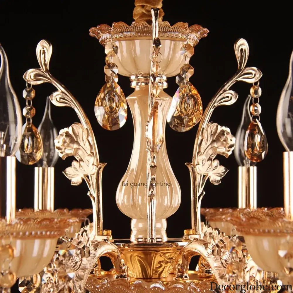 CALYX Crystal Jade European Candle Chandelier Chandeliers