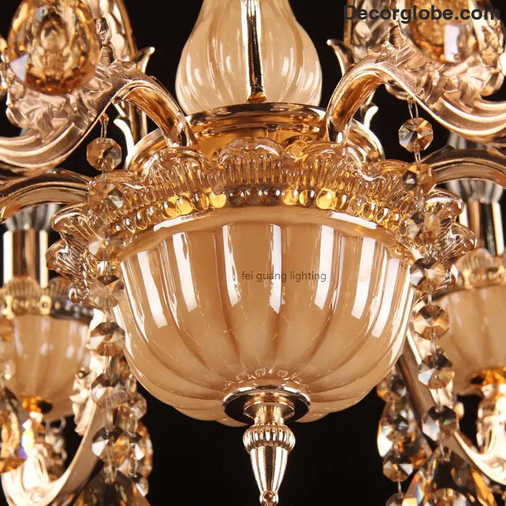 CALYX Crystal Jade European Candle Chandelier Chandeliers