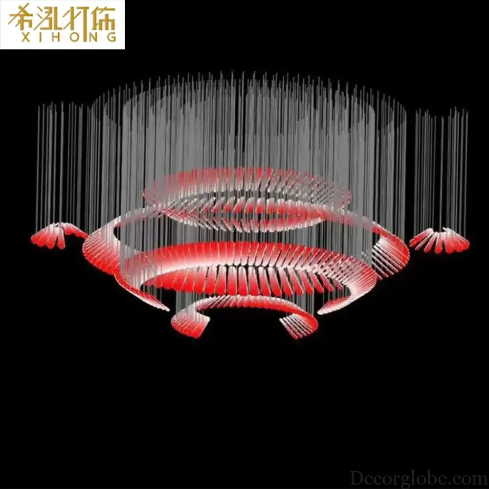 Camille Custom Build Height Adjustable Modern Chandelier custom / Custom / Red|Modern Chandelier