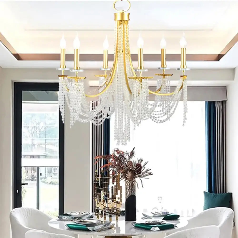 Candle Ceiling Chandeliers - LED Lustres for Classical Home Decoration Pendant Lighting in Living and Dining Rooms - DecorGlobe