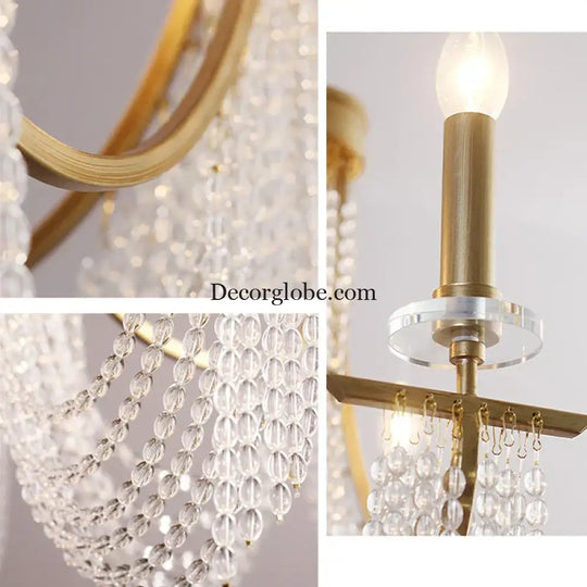 Candle Ceiling Chandeliers - LED Lustres for Classical Home Decoration Pendant Lighting in Living and Dining Rooms - DecorGlobe