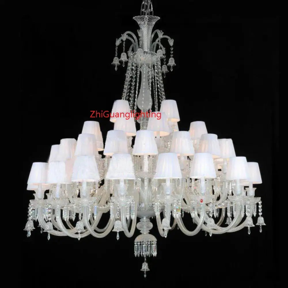 Candle Style Crystal Chandelier for Living Room and Restaurant 24 lights clearB / Warm Light Chandelier