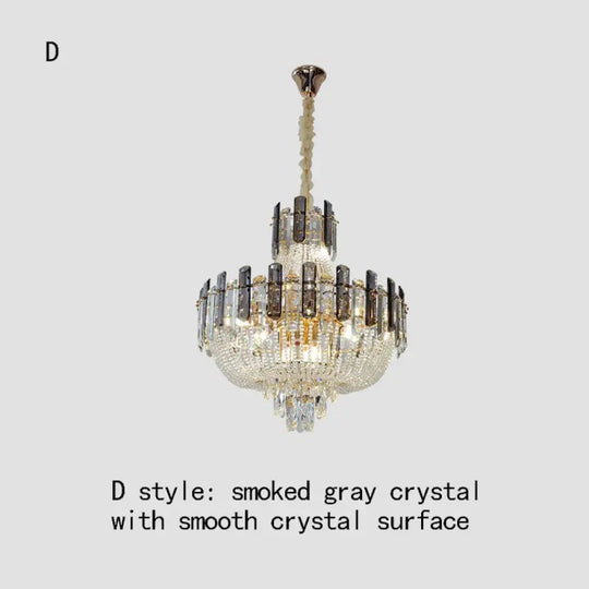 New Design Colorful Luxury Crystal Chandelier - Modern Artistry with Adjustable Chain for Living Rooms and Bedrooms - DecorGlobe