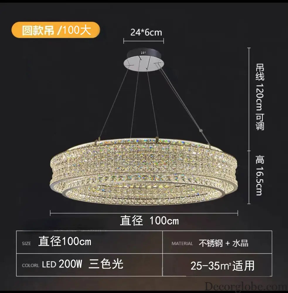 New crystal ceiling lamp living room chandelier lamp creative designer high-end luxury hall restaurant main lamp