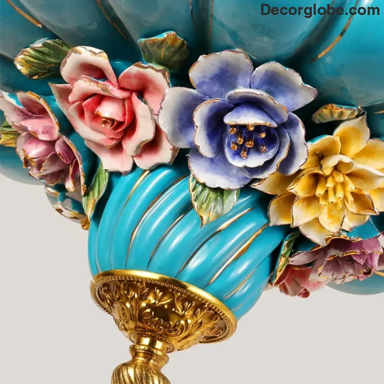 CÉLORIN European Copper & Ceramic Grand Chandelier Chandelier