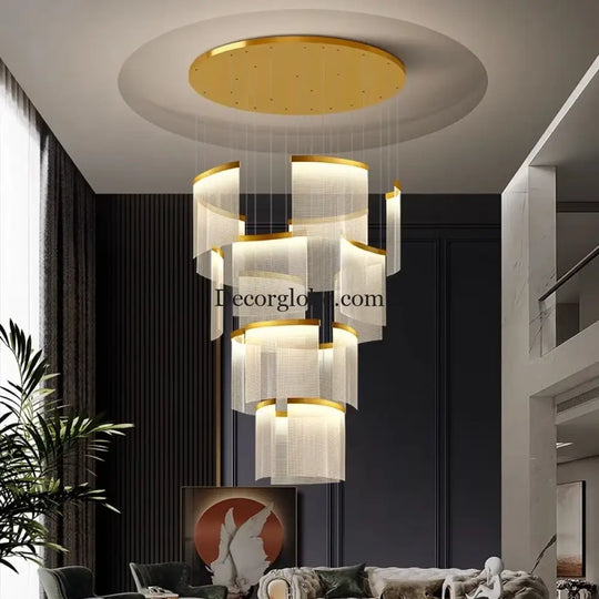 Chic Nordic Stair Chandelier - Versatile Pendant and Ceiling Lights for Living and Dining Rooms, Elevating Indoor Lighting and Home Decor - DecorGlobe