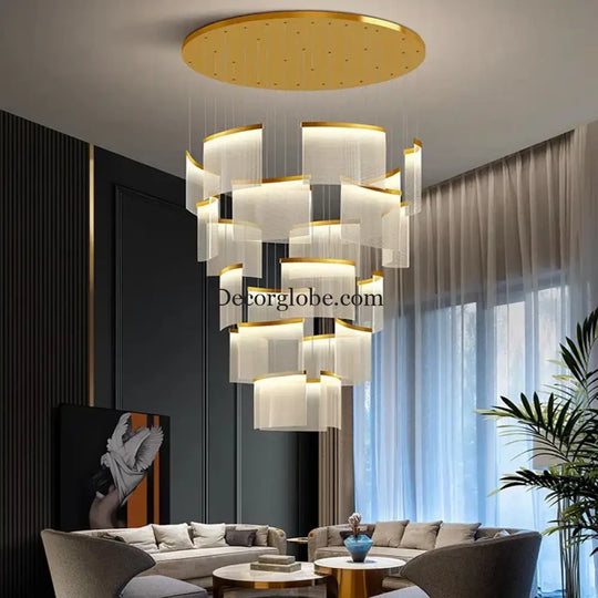 Chic Nordic Stair Chandelier - Versatile Pendant and Ceiling Lights for Living and Dining Rooms, Elevating Indoor Lighting and Home Decor - DecorGlobe