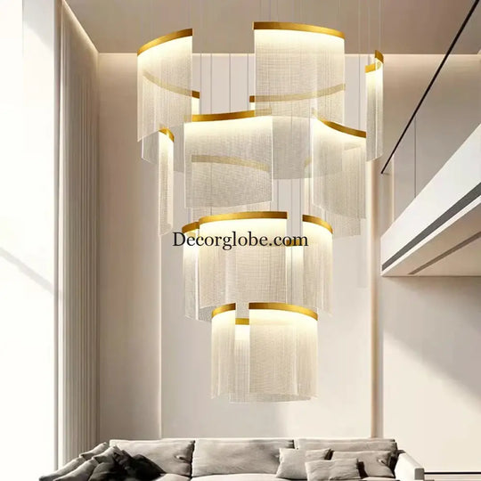 Chic Nordic Stair Chandelier - Versatile Pendant and Ceiling Lights for Living and Dining Rooms, Elevating Indoor Lighting and Home Decor - DecorGlobe