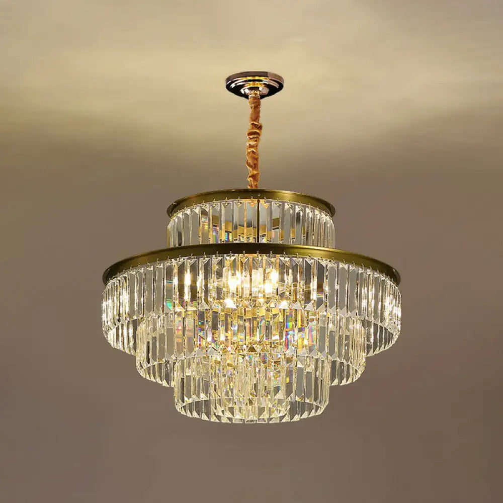 Claire's Illuminating Crystal Pendant: Modern Elegance for Your Living Room - DecorGlobe