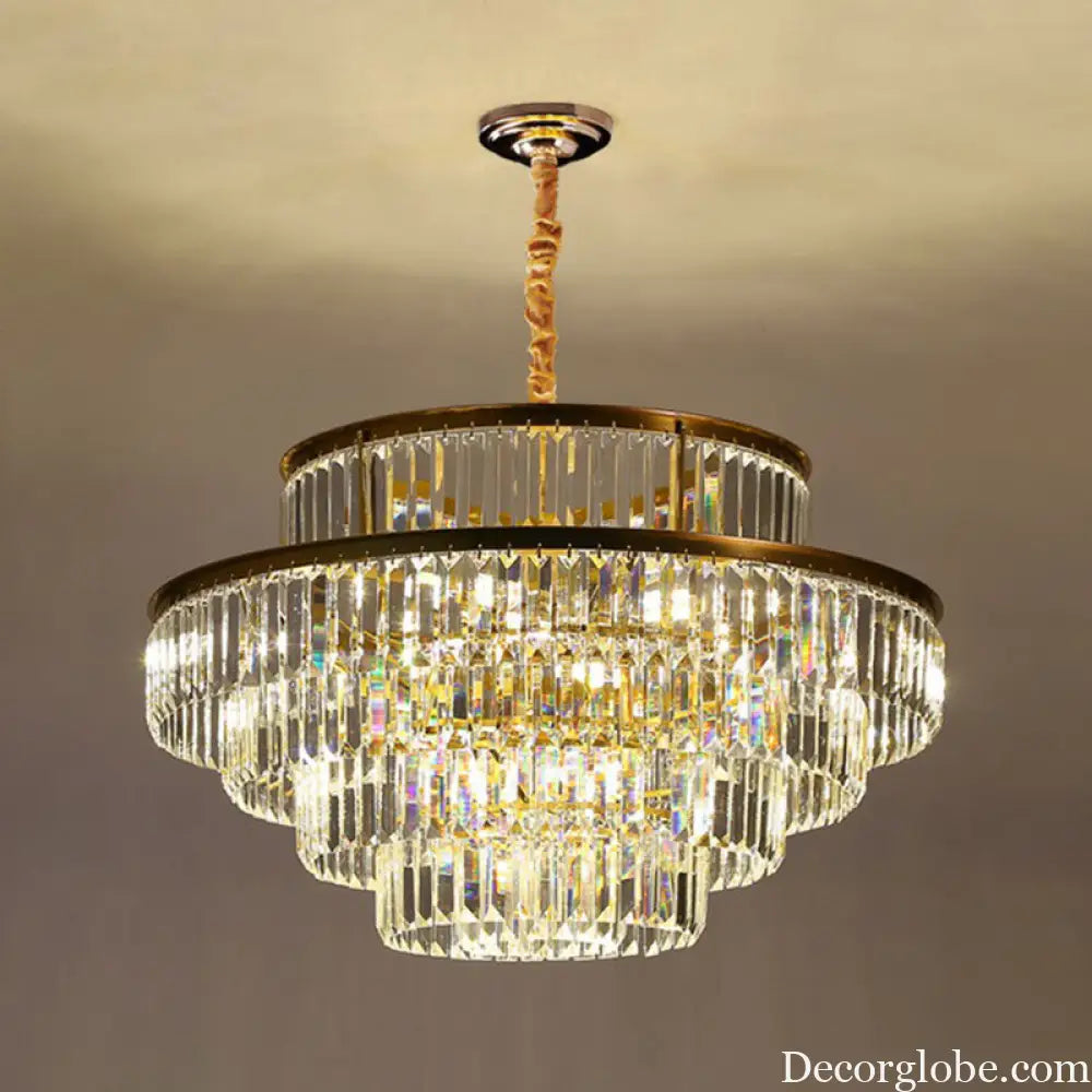 Claire's Illuminating Crystal Pendant: Modern Elegance for Your Living Room - DecorGlobe