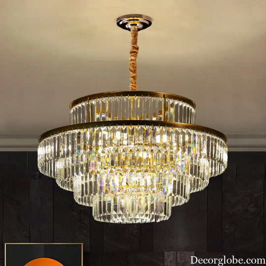 Claire's Illuminating Crystal Pendant: Modern Elegance for Your Living Room - DecorGlobe