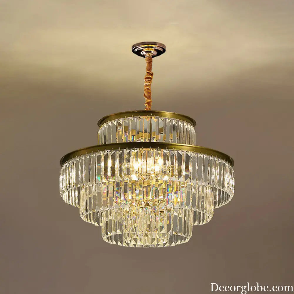 Claire's Illuminating Crystal Pendant: Modern Elegance for Your Living Room - DecorGlobe