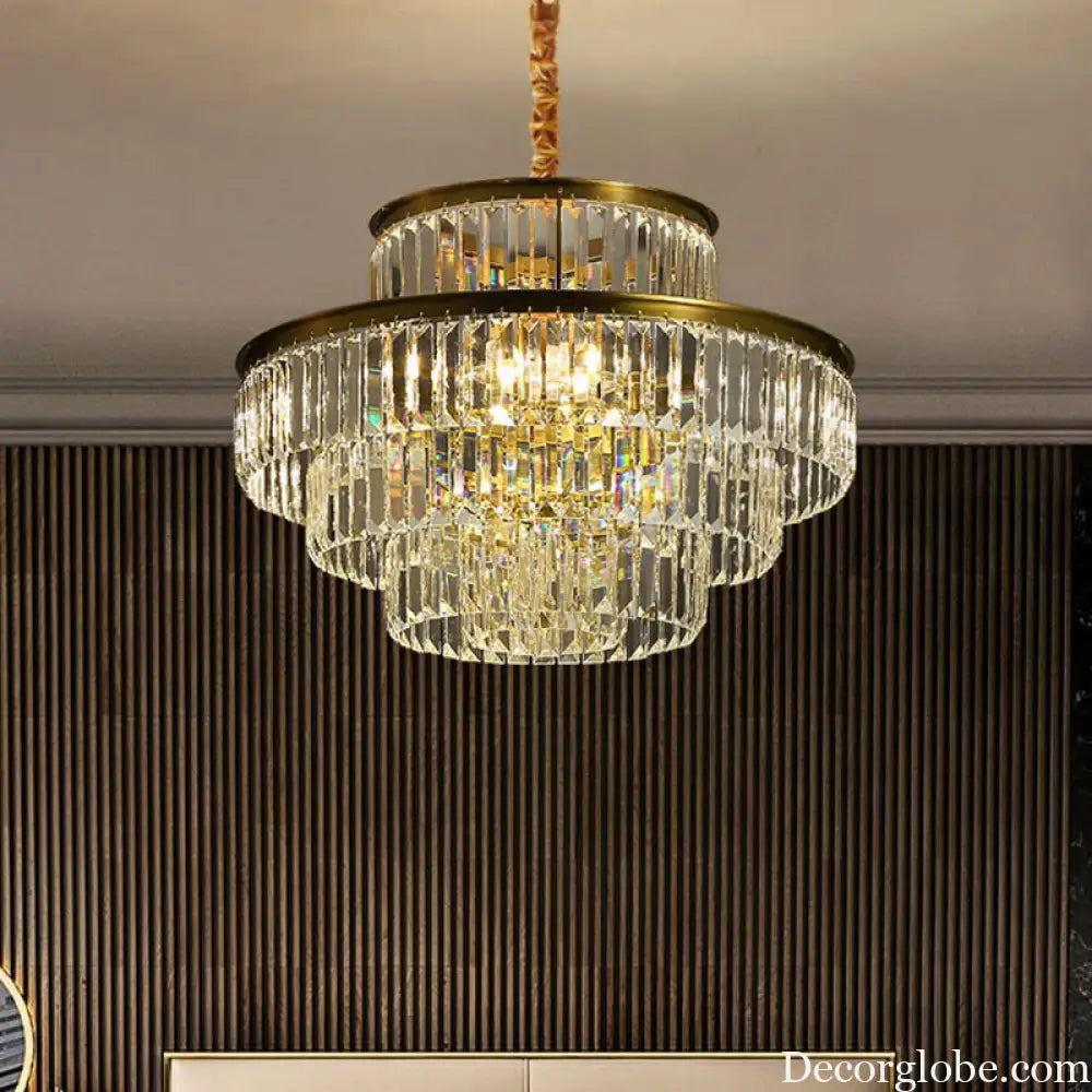 Claire's Illuminating Crystal Pendant: Modern Elegance for Your Living Room - DecorGlobe