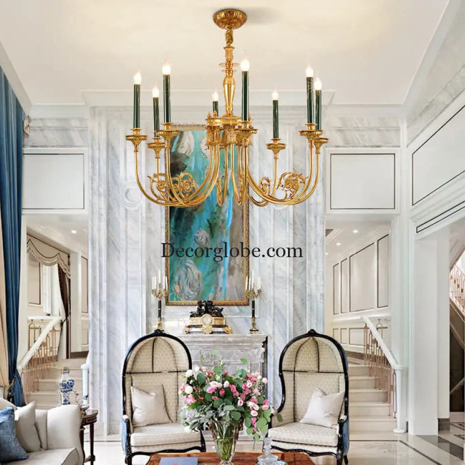 French style chandelier simple retro Villa living room study bedroom dining room lamps European American style light