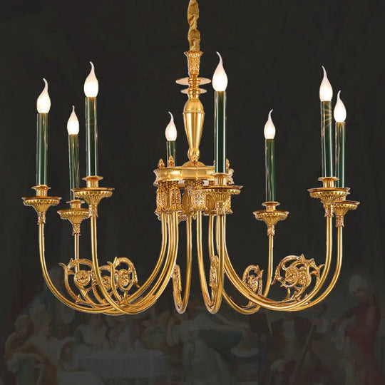 French style chandelier simple retro Villa living room study bedroom dining room lamps European American style light