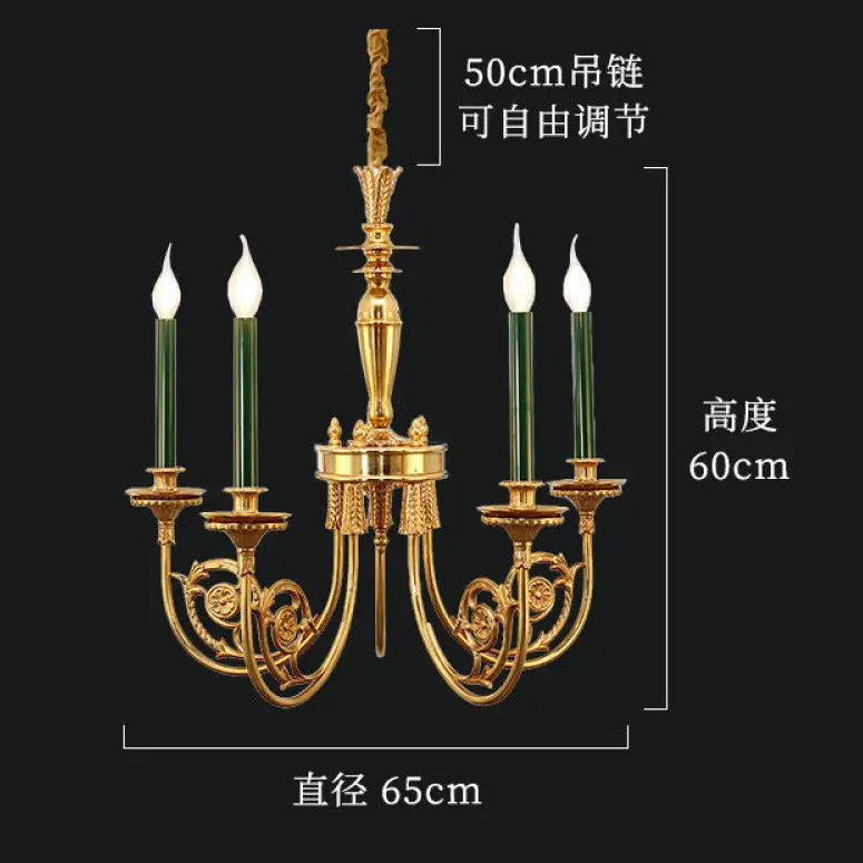 French style chandelier simple retro Villa living room study bedroom dining room lamps European American style light