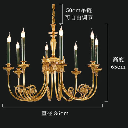 French style chandelier simple retro Villa living room study bedroom dining room lamps European American style light