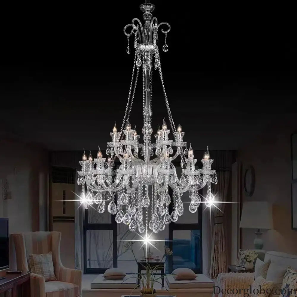 AVELON Clear Crystal European Branch Chandelier Chandelier