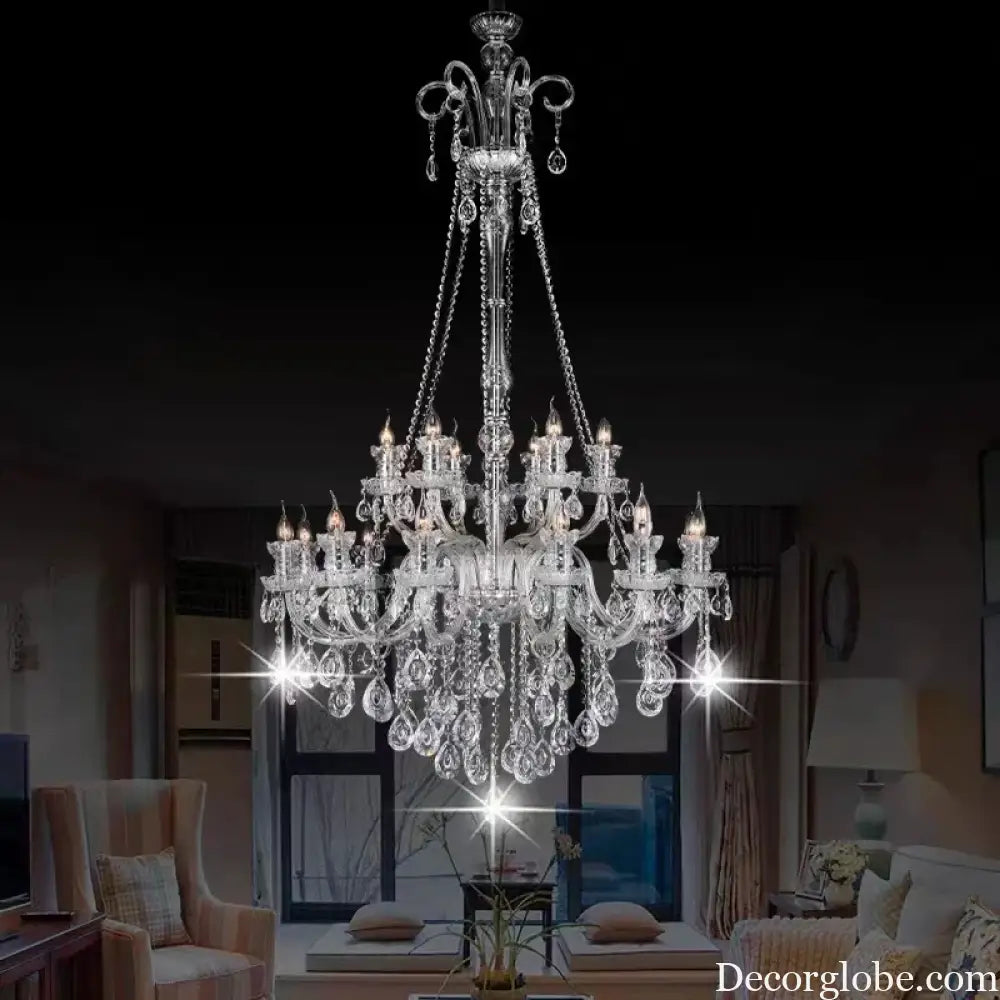 AVELON Clear Crystal European Branch Chandelier Chandelier