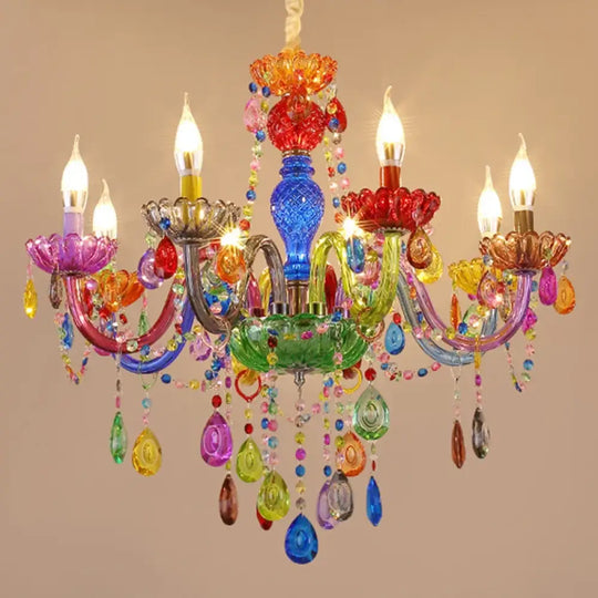 Colorful Crystal Chandeliers - European Style Rural Decoration for Restaurants, Coffee Shops, and Creative Dream Settings - DecorGlobe