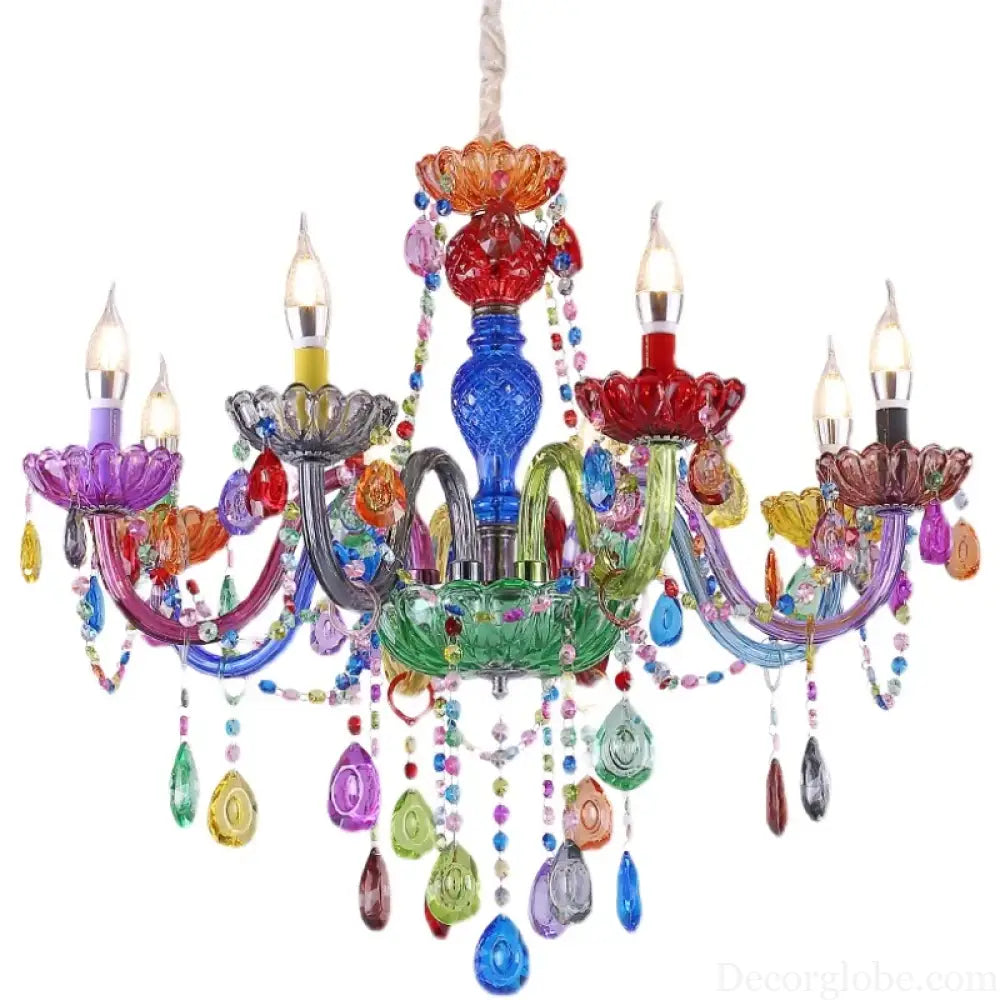 Colorful Crystal Chandeliers - European Style Rural Decoration for Restaurants, Coffee Shops, and Creative Dream Settings - DecorGlobe