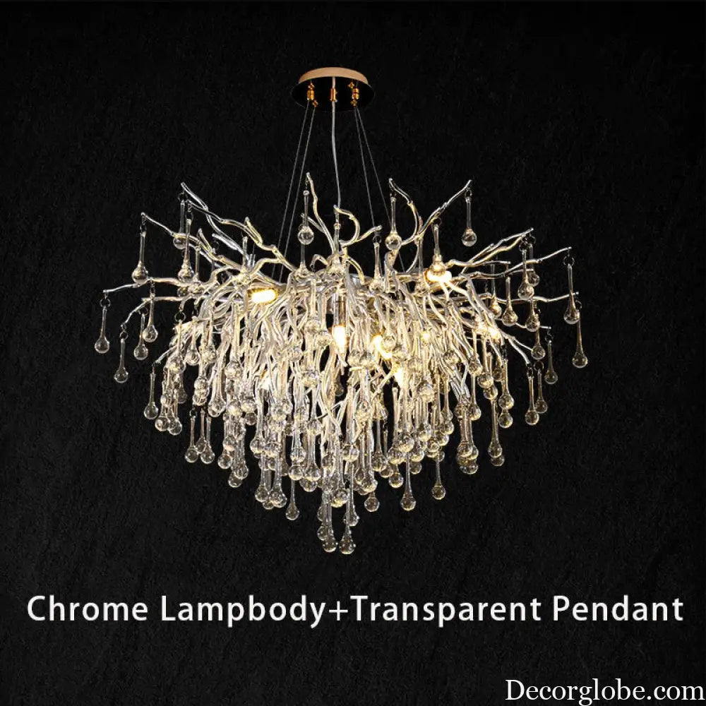 Creative Tree Branch Chandelier - Illuminate Your Bedroom or Girl's Room with Whimsical Charm - DecorGlobe