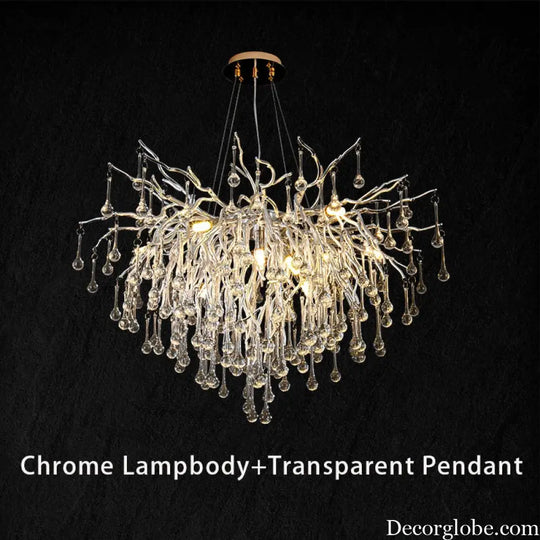 Creative Tree Branch Chandelier - Illuminate Your Bedroom or Girl's Room with Whimsical Charm - DecorGlobe