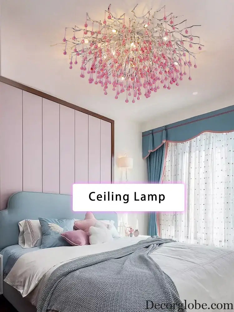 Creative Tree Branch Chandelier - Illuminate Your Bedroom or Girl's Room with Whimsical Charm - DecorGlobe