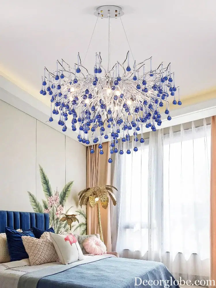 Creative Tree Branch Chandelier - Illuminate Your Bedroom or Girl's Room with Whimsical Charm - DecorGlobe