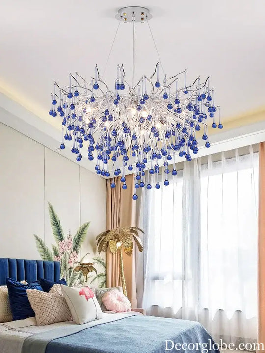 Creative Tree Branch Chandelier - Illuminate Your Bedroom or Girl's Room with Whimsical Charm - DecorGlobe