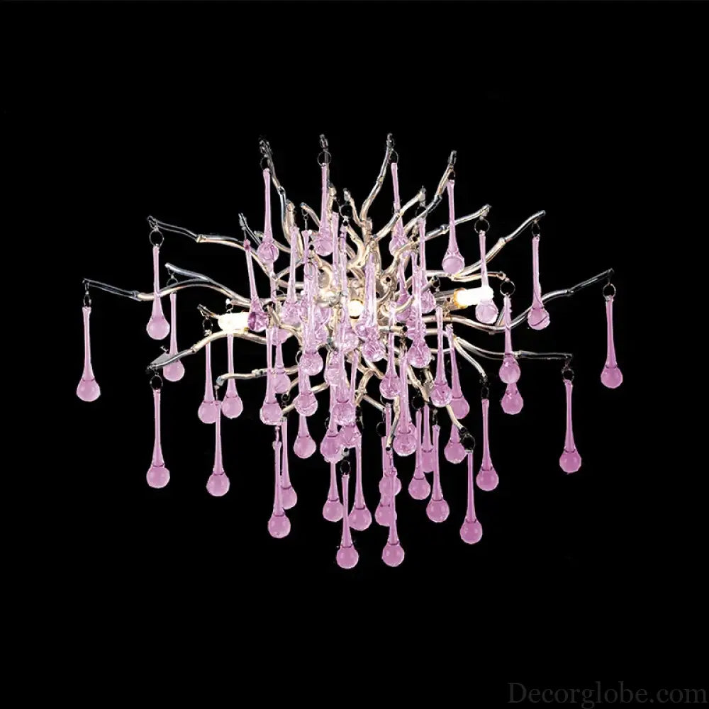 Creative Tree Branch Chandelier - Illuminate Your Bedroom or Girl's Room with Whimsical Charm - DecorGlobe