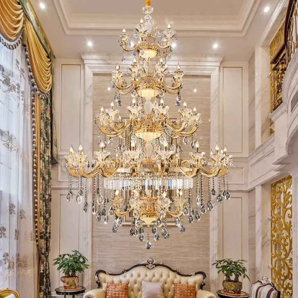 Crystal Candle Chandelier for Living Room and Dining Area Chandelier