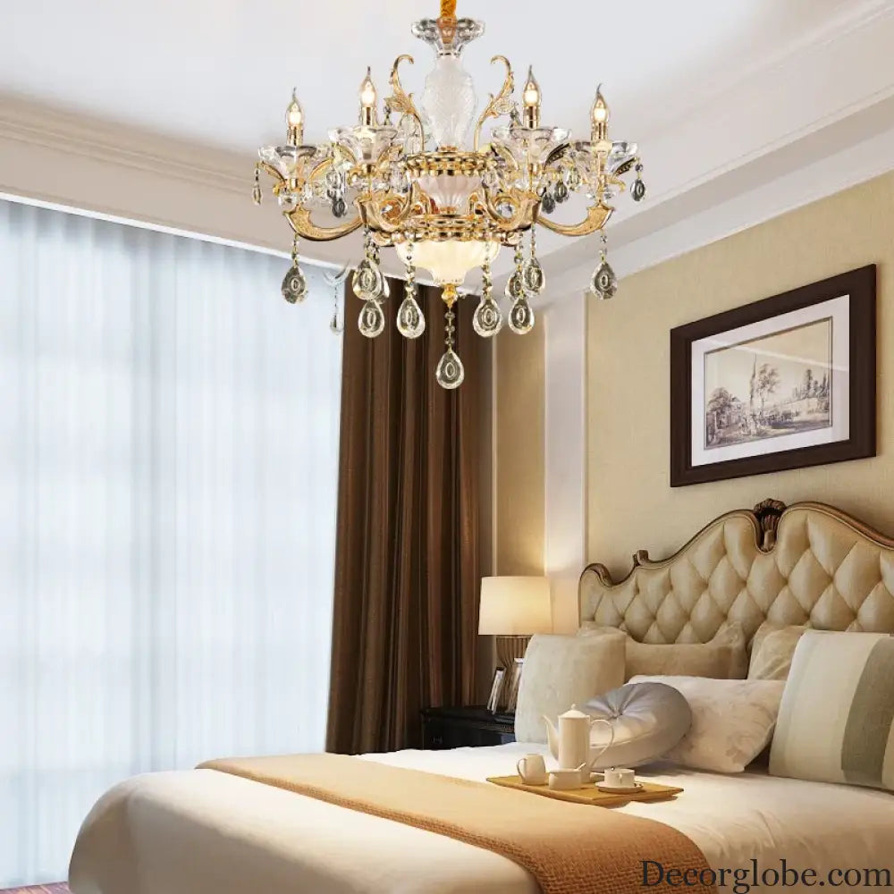 Crystal Candle Chandelier for Living Room and Dining Area Chandelier