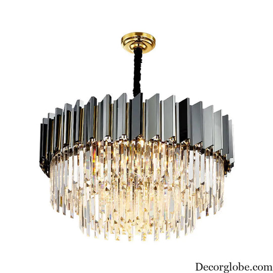 Evelyn's Crystal Chandelier - Modern Elegance with Tiered Design - DecorGlobe