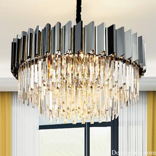 Evelyn's Crystal Chandelier - Modern Elegance with Tiered Design - DecorGlobe
