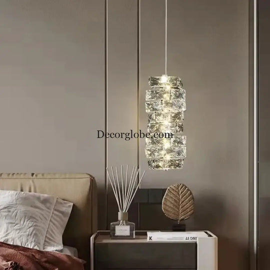 Sophisticated Crystal LED Pendant Lights - Dimmable, Ideal for Living and Dining Rooms - Luxurious Ring Design - DecorGlobe