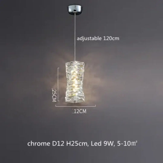 Sophisticated Crystal LED Pendant Lights - Dimmable, Ideal for Living and Dining Rooms - Luxurious Ring Design - DecorGlobe