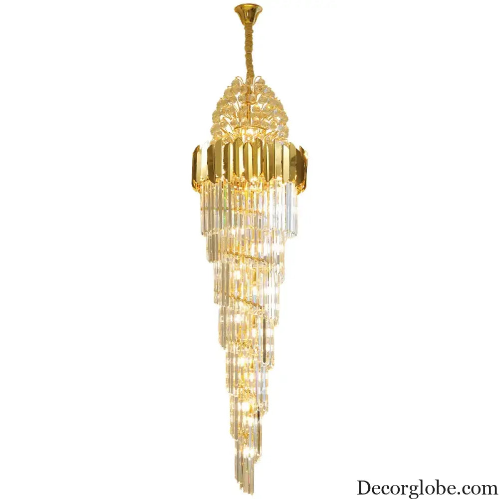 Crystal Stair Chandeliers - Elegant Indoor Lighting for Living Rooms, Staircases, and Loft Spaces - DecorGlobe