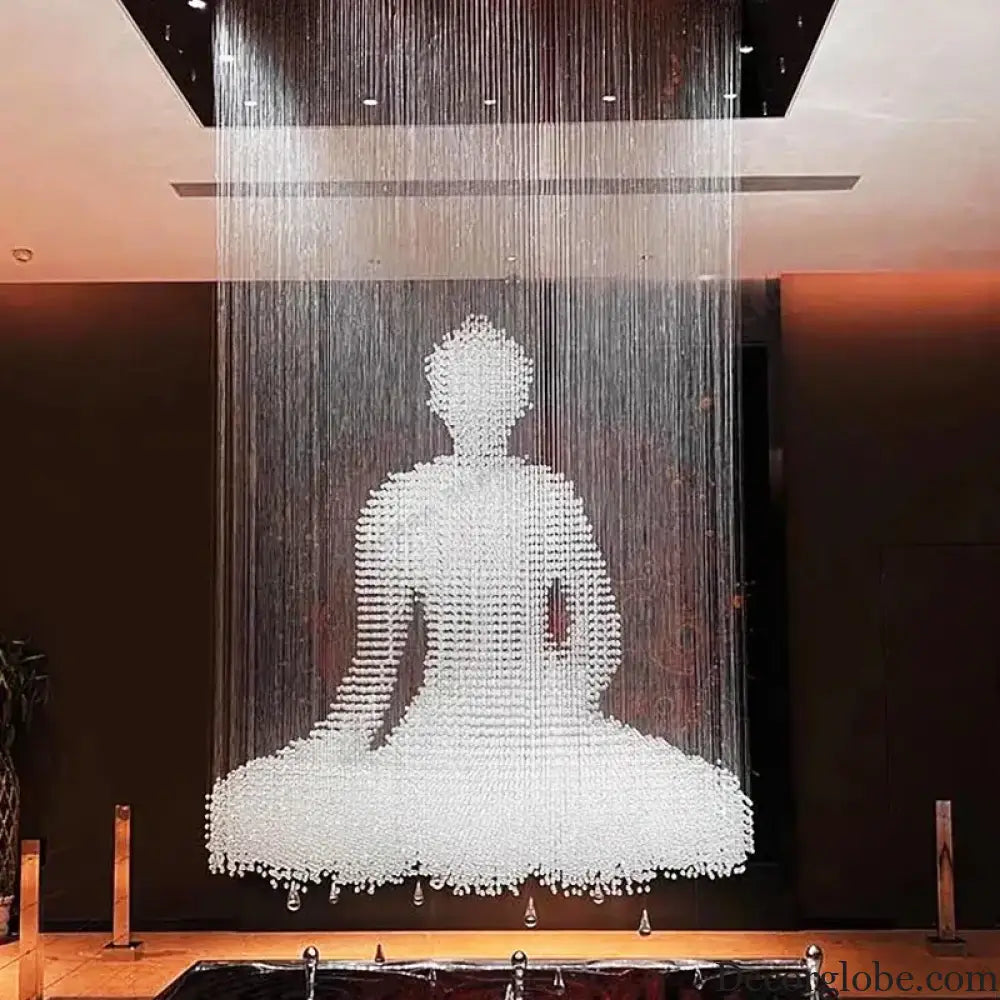 Custom Made Modern Luxury Crystal Chandelier – Large Sculptural Hotel Pendant Light customized / customized