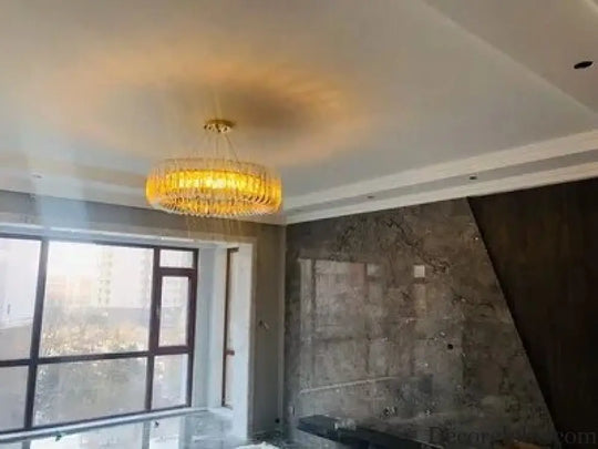 Olivia's Art Deco Crystal Glass LED Chandelier - DecorGlobe