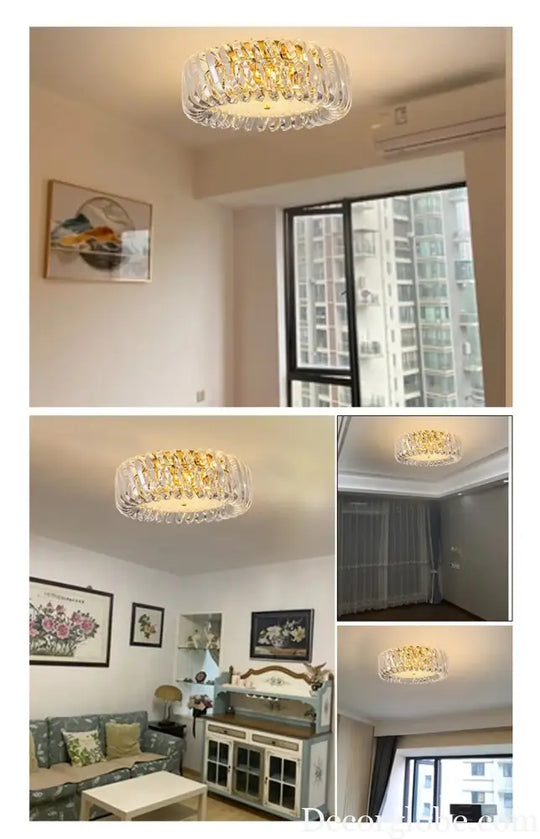 Olivia's Art Deco Crystal Glass LED Chandelier - DecorGlobe