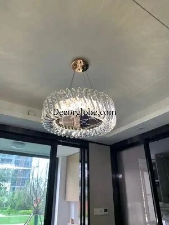 Olivia's Art Deco Crystal Glass LED Chandelier - DecorGlobe