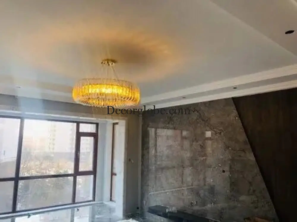 Olivia's Art Deco Crystal Glass LED Chandelier - DecorGlobe