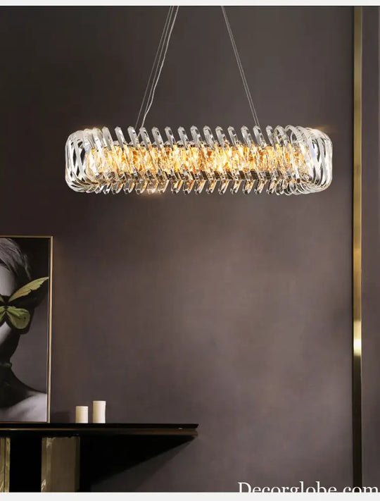 Olivia's Art Deco Crystal Glass LED Chandelier - DecorGlobe