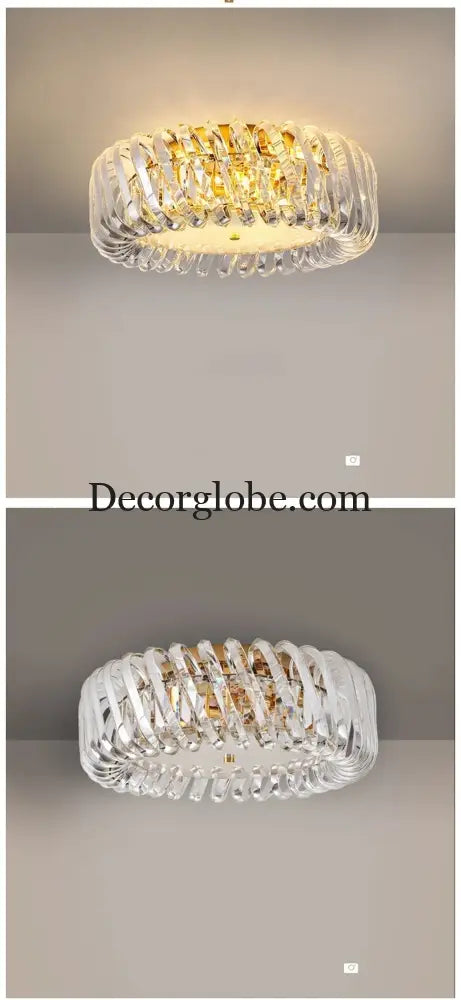 Olivia's Art Deco Crystal Glass LED Chandelier - DecorGlobe