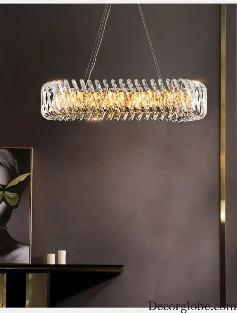 Olivia's Art Deco Crystal Glass LED Chandelier - DecorGlobe