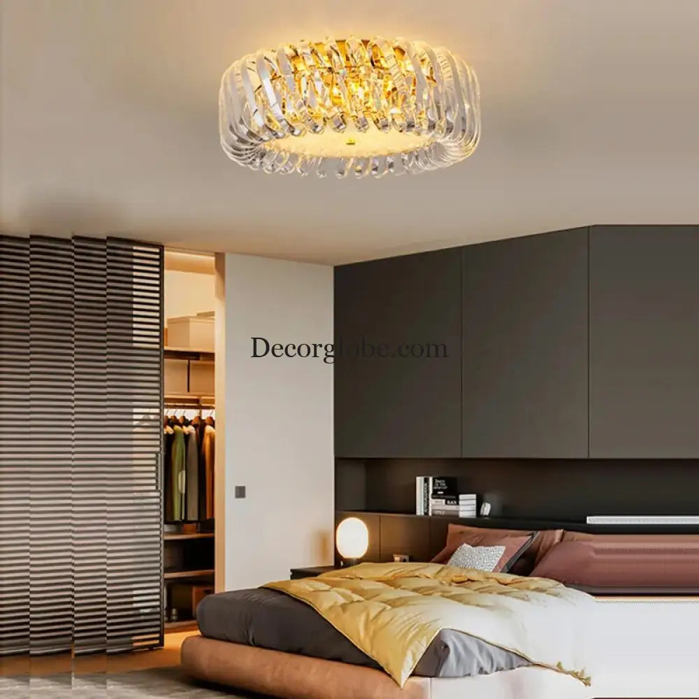 Olivia's Art Deco Crystal Glass LED Chandelier - DecorGlobe