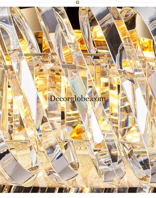 Olivia's Art Deco Crystal Glass LED Chandelier - DecorGlobe