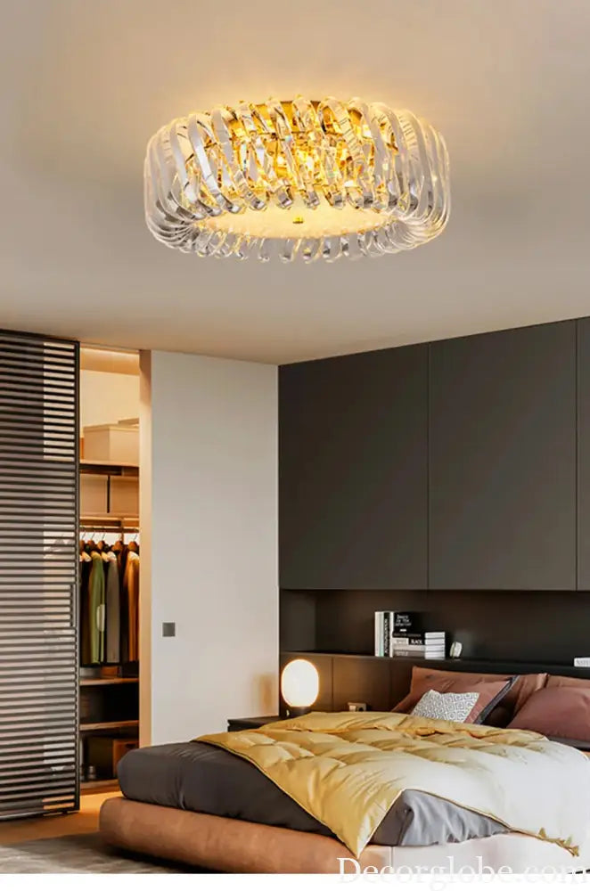 Olivia's Art Deco Crystal Glass LED Chandelier - DecorGlobe